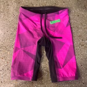 ARENA swim competition jammers  Kids Swim Shorts - Pink and Black size 8-10  Per